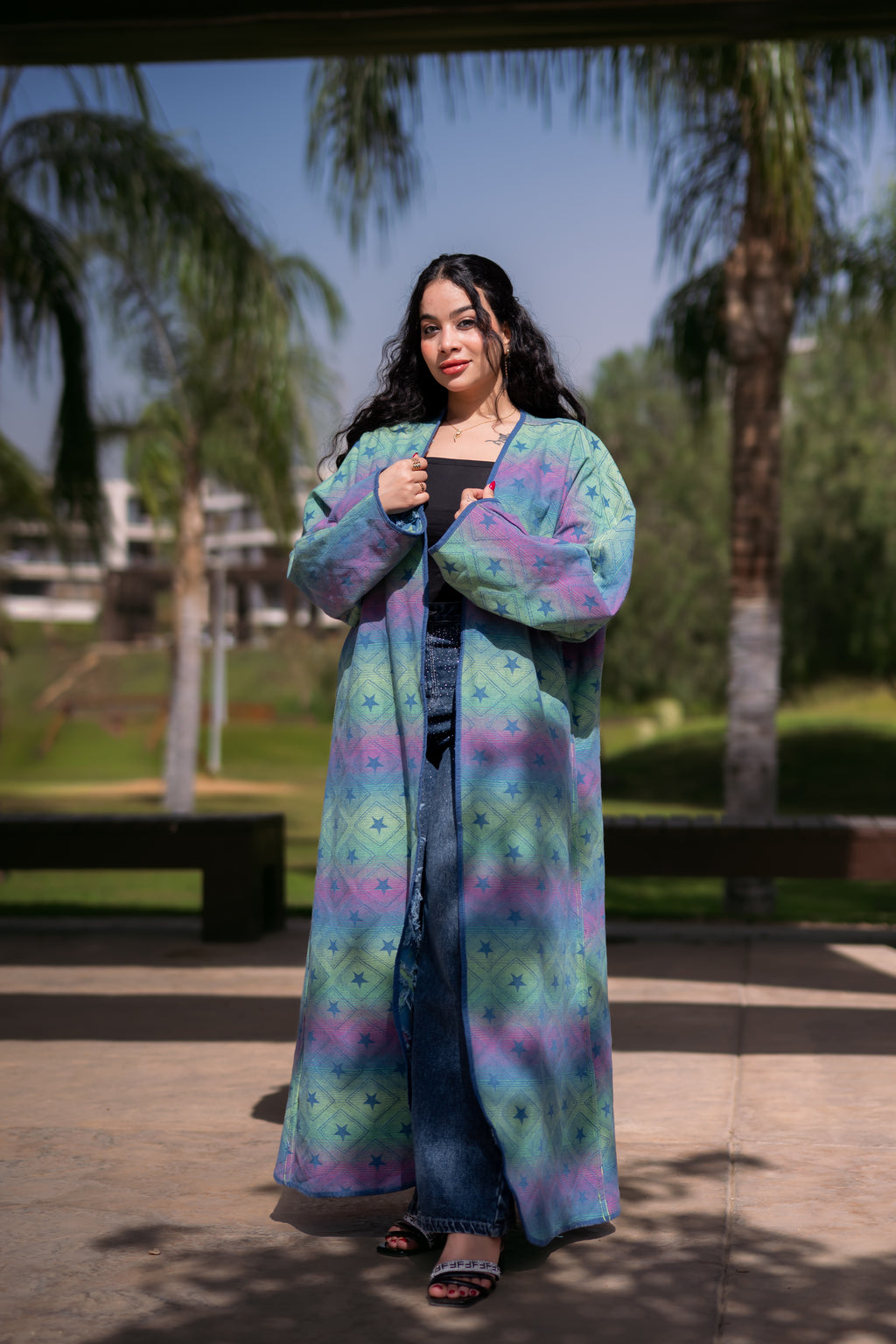 Double-face denim kimono.. you can wear in both sides-K08