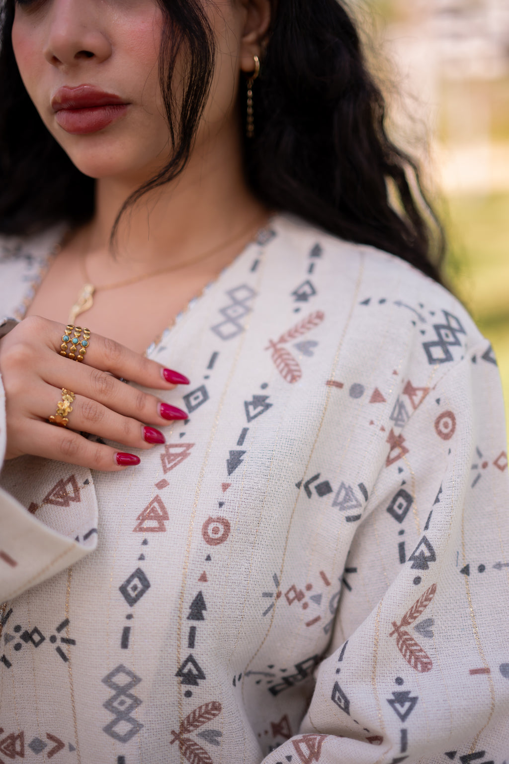 Printed Veloura linen cotton kimono-K03