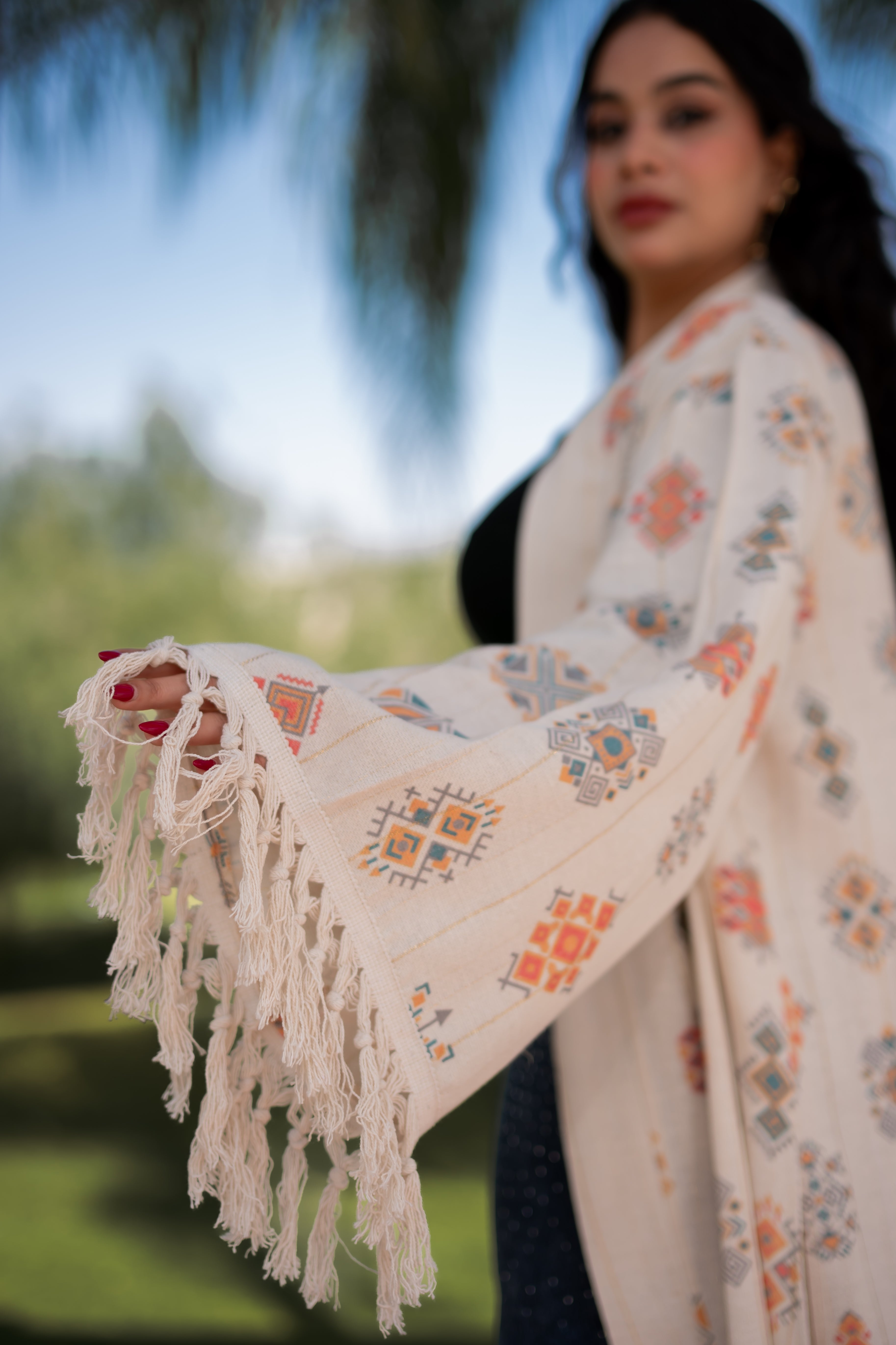 Printed veloura linen cotton-K04