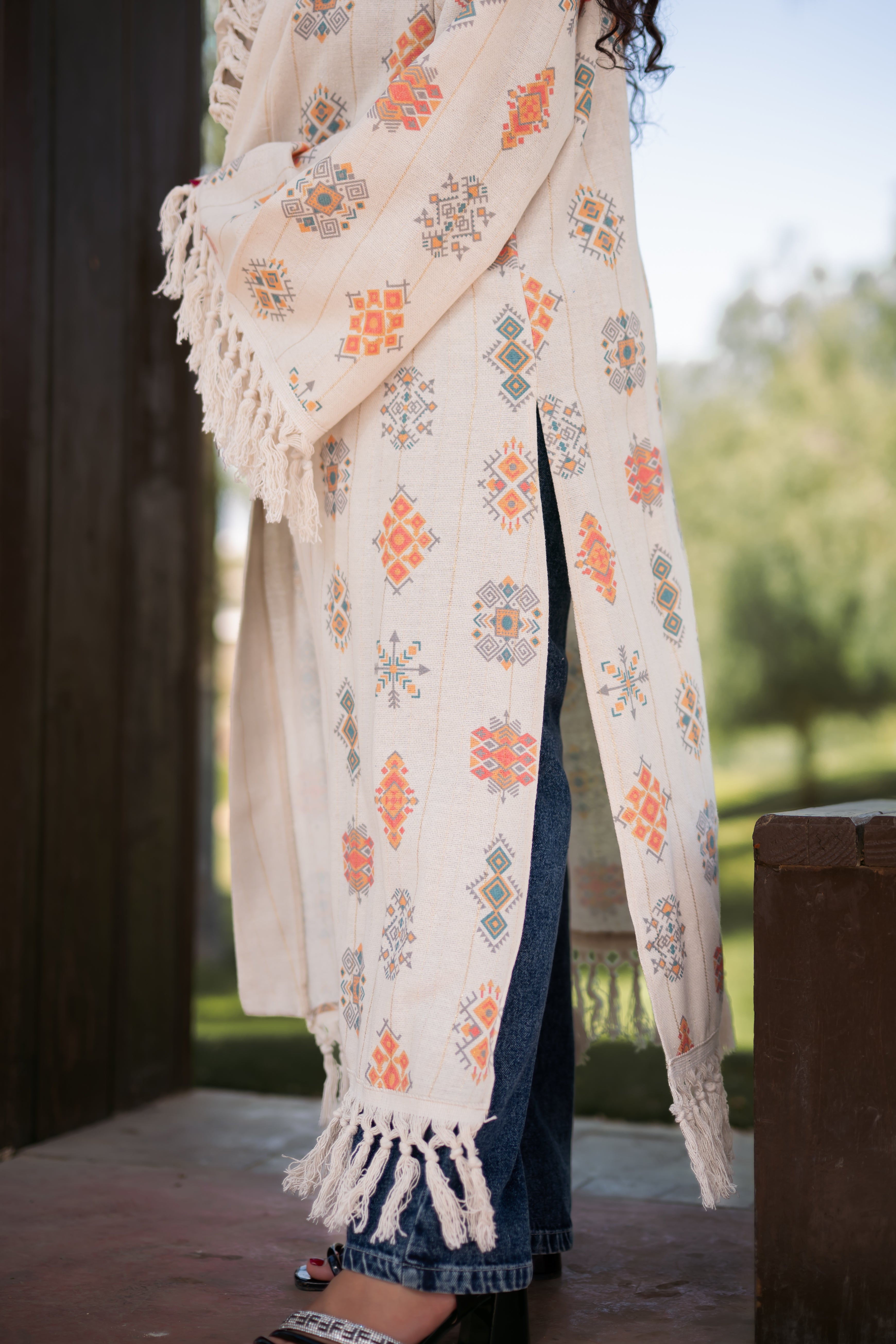 Printed veloura linen cotton-K04