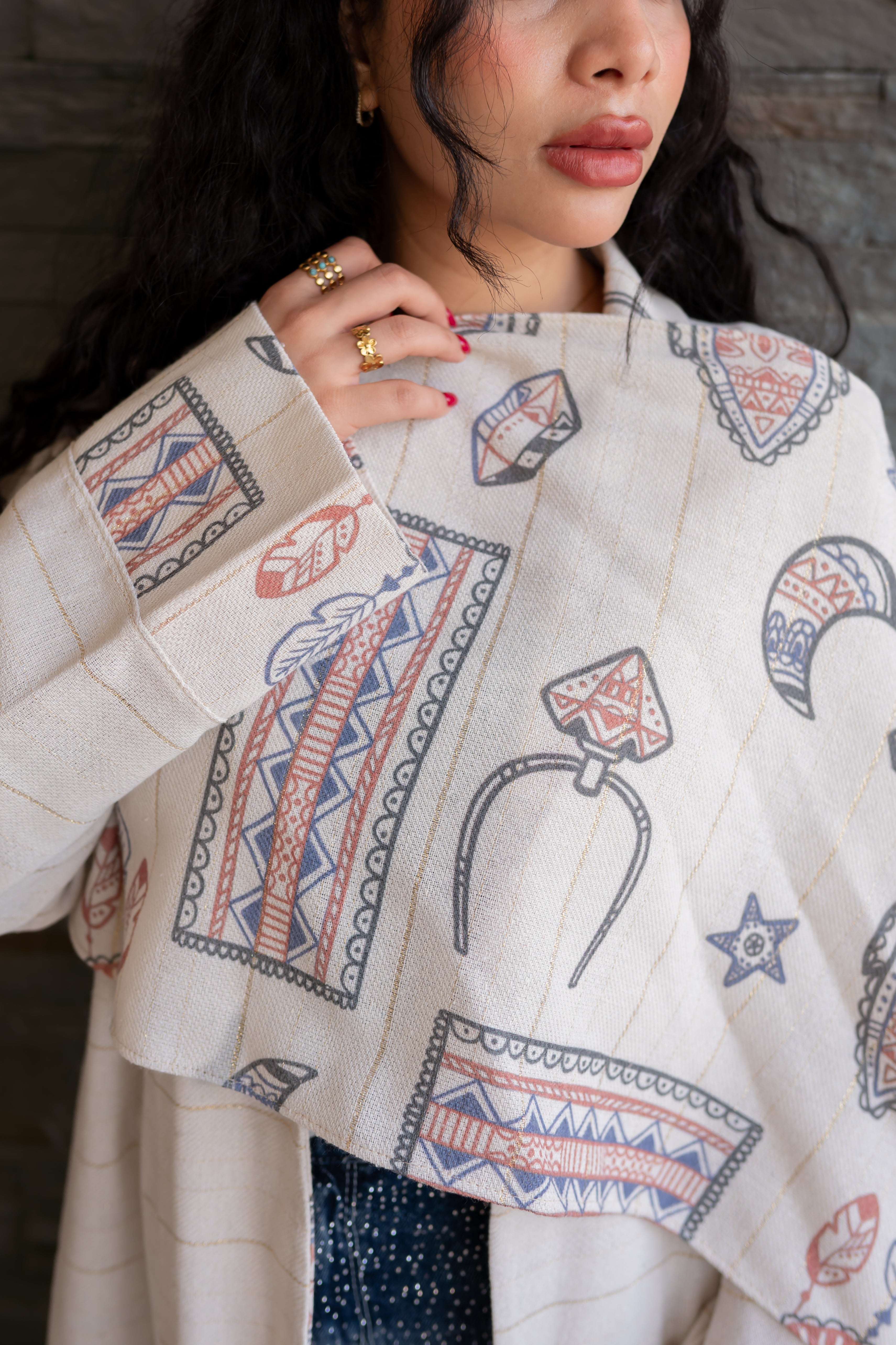 Veloura ramadan kimono with shawl