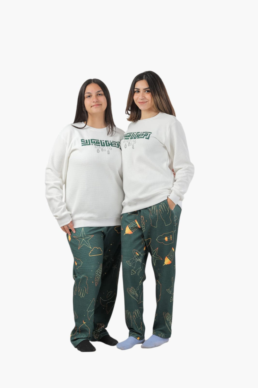 Green-White Ramadan family pajama-Pj-W3