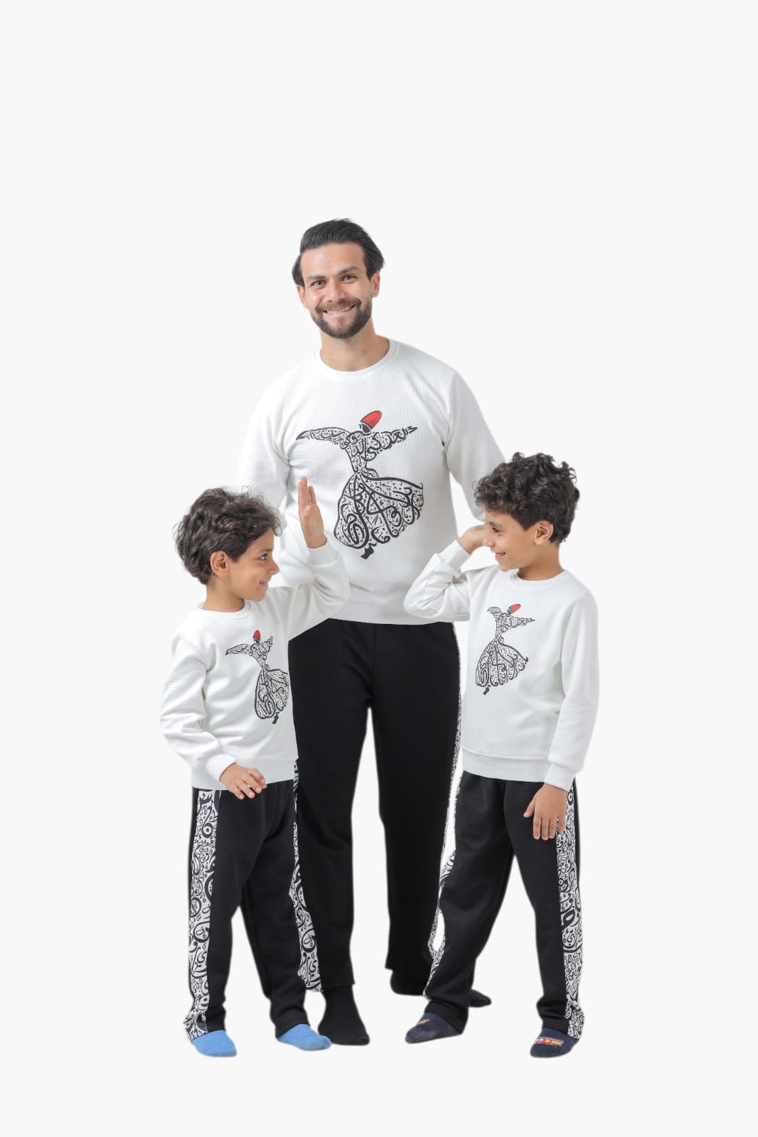 Black-White Ramadan family pajama-Pj-W1