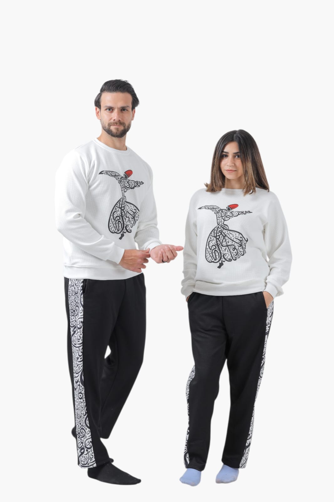 Black-White Ramadan family pajama-Pj-W1