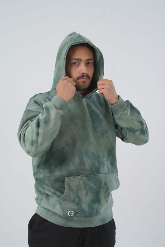 Olive Tie-Dye Hoodie