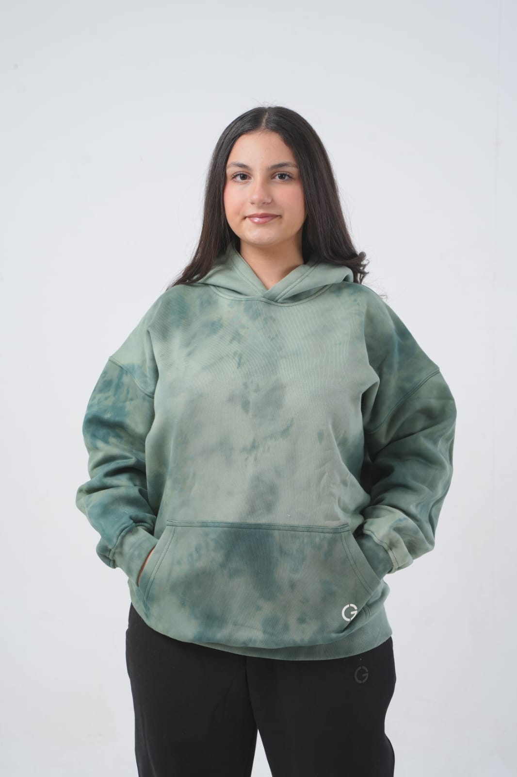 Olive Tie-Dye Hoodie